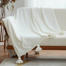 Load image into Gallery viewer, Cream Fleece Throw Blanket
