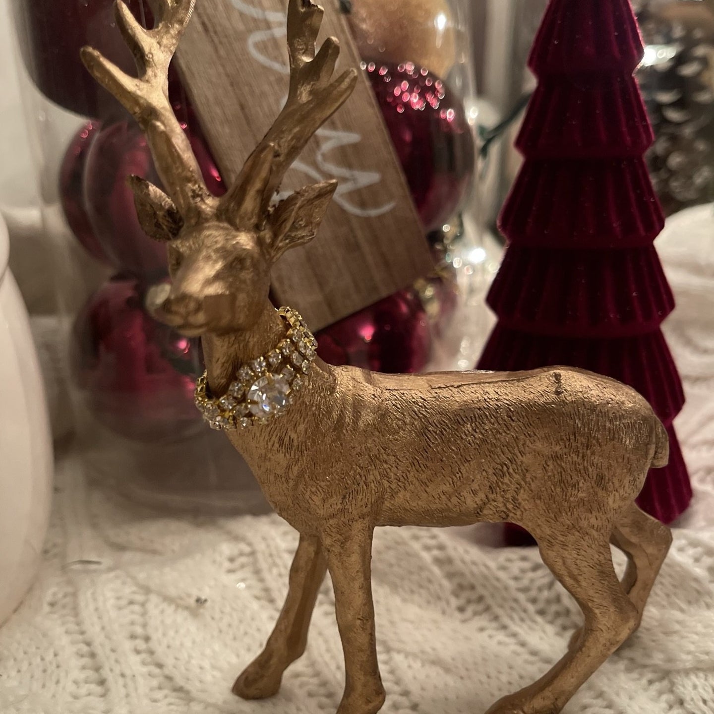 Reindeer with Crystal Collar