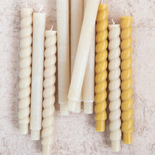 Load image into Gallery viewer, Twisted Taper Candles - Cream
