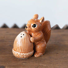 Load image into Gallery viewer, Squirrel &amp; Acorn Salt and Pepper Shakers
