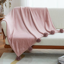 Load image into Gallery viewer, Fleece Throw Blanket - Warm Pink
