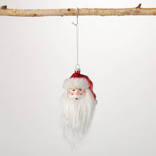 Load image into Gallery viewer, Glass Santa Ornament

