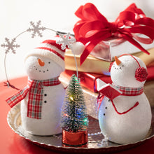 Load image into Gallery viewer, Plaid Snowman Figurine

