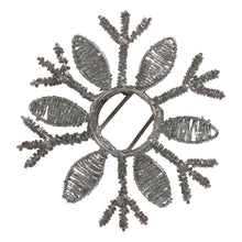 Load image into Gallery viewer, Beaded Metal Snowflake Tealight Holder
