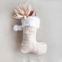 Load image into Gallery viewer, Stocking with Faux Fur Trim &amp; Pom Poms
