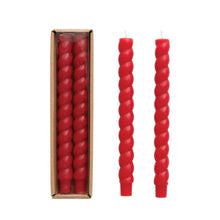 Load image into Gallery viewer, Twisted Taper Candles - Red
